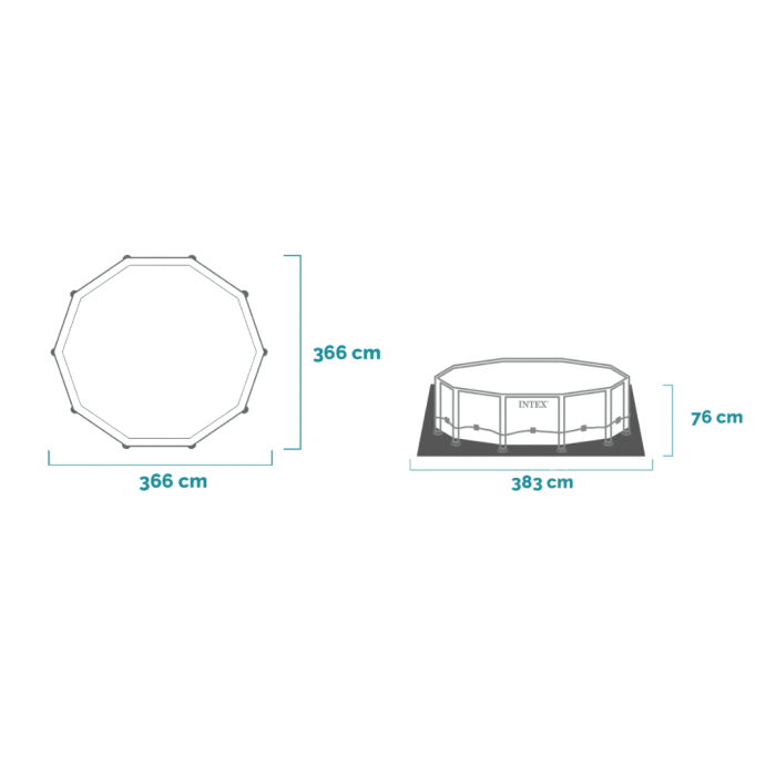 Prism Frame Premium bazen 366x76 cm - Slika 2