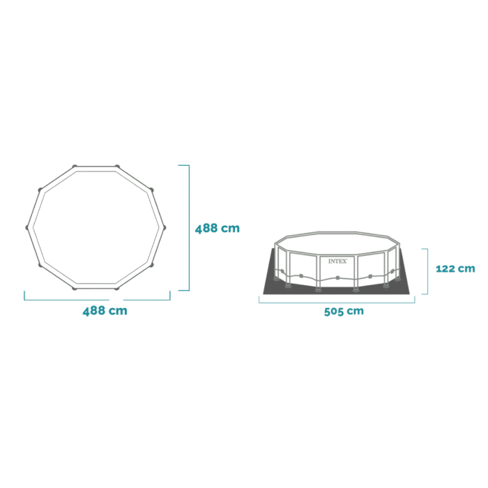 Prism Frame bazen Clearview Premium 488x122 cm - Slika 2