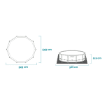Prism Frame Premium bazen 549x122 cm - Slika 2