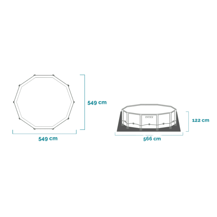 Prism Frame Premium bazen 549x122 cm - Slika 2