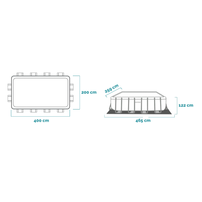 Prism Frame Pravokutni bazen 400x200x122 cm - Slika 2