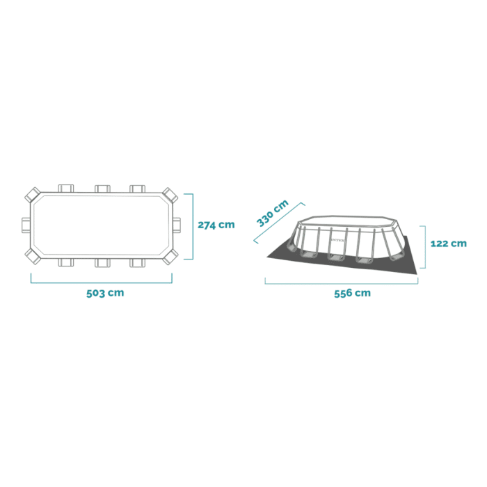 Prism Frame Oval bazen 503x274x122 cm - Slika 2