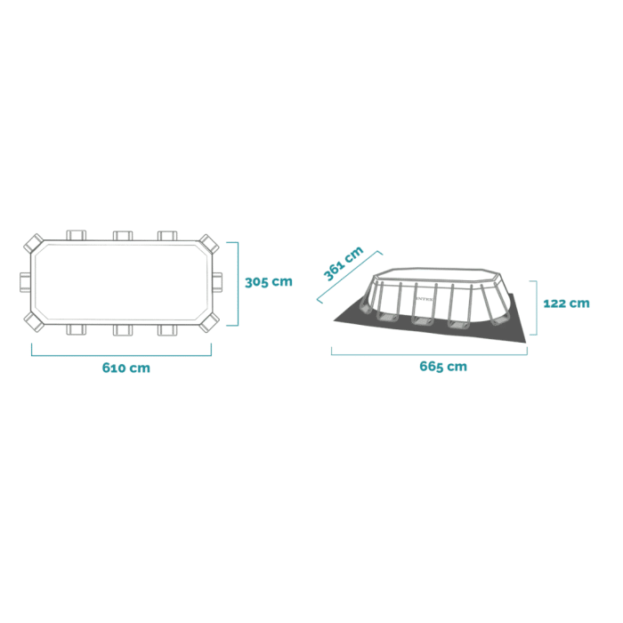 Prism Frame Oval bazen 610x305x122 cm - Slika 2