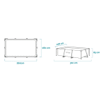 Pravokutni bazen s okvirom 260x160x65 cm - Slika 2