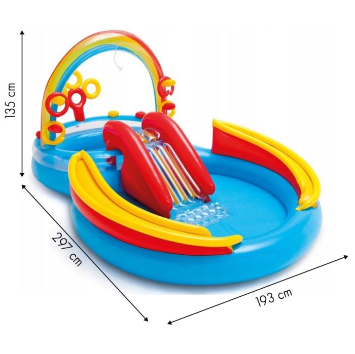 Intex bazen za djecu RAINBOW 297x193x135cm 57453 - Slika 6
