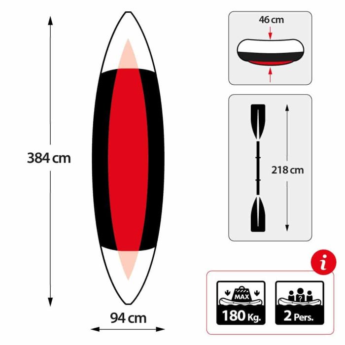 Intex čamac kajak na napuhavanje dvosjed Excursion Pro 68309 - Slika 5