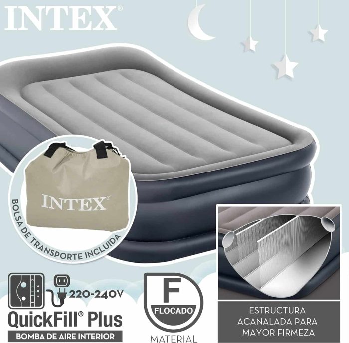 Intex zračni krevet madrac na napuhavanje Twin Deluxe 64132 - Slika 3