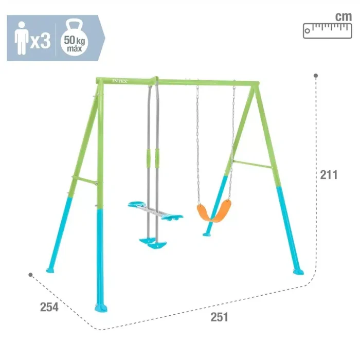Intex vrtna ljuljačka za djecu Swing and Glide 2u1 44120 - Slika 7