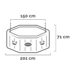 Jacuzzi Onyx Black Octagon 4 - Slika 2