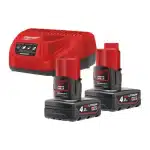 SET PUNJAČ M12 NRG 402 C12 C + 2x M12 B4 MILWAUKEE 4933459211