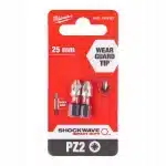 BIT PZ2x25 IMPACT 2/1 MILWAUKEE 4932430863 - Slika 2
