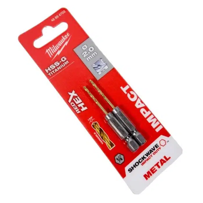 BORER RED HEX HSS-TIN 2.0 mm 2 KOM MILWAUKEE 48894703 - Slika 2