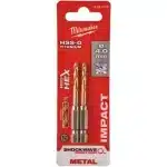 BORER RED HEX HSS-TIN 4.0 mm 2 KOM MILWAUKEE 48894708 - Slika 2