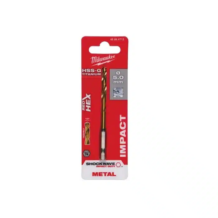 BORER RED HEX HSS-TIN 5.0 mm MILWAUKEE 48894712 - Slika 2