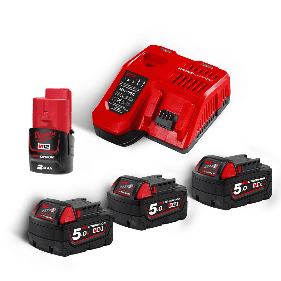 050216097-Web SET M18 NRG-503 PUNJAČ M12-18FC + 3x M18 B5 i 1x M12 B2 BATERIJA MILWAUKEE 4933451423 - Slika 1