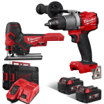 Set AKU izvijač M18 FDD2 + Ubodna pila M18 FBJS – M18 FPPAA2-502X Milwaukee