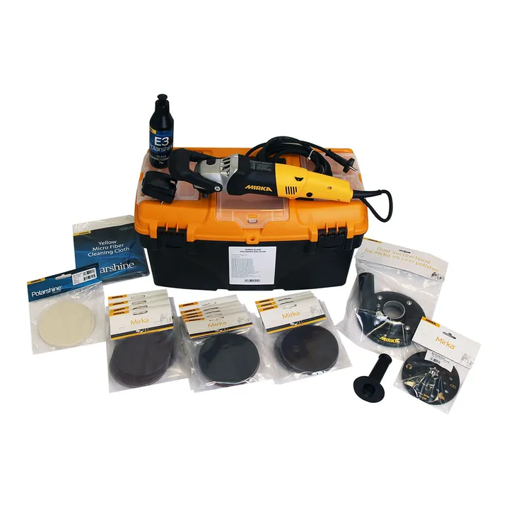 KITGLASS125P-001 Mirka Set za poliranje stakla 125 mm - Slika 1