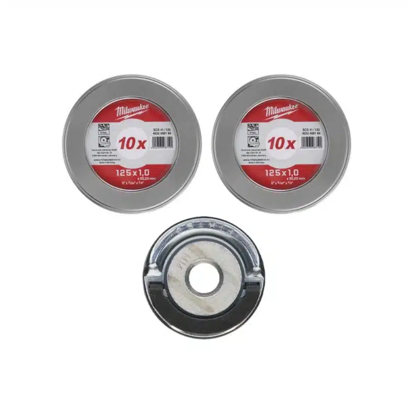 Milwaukee¸20-dijelni-set-reznih-ploca-125x-1.0-mm-800x800-1 SET REZNIH PLOČA ZA METAL 125X1.0 20 KOMADA+FIXTEC MATICA MILWAUKEE - Slika 1