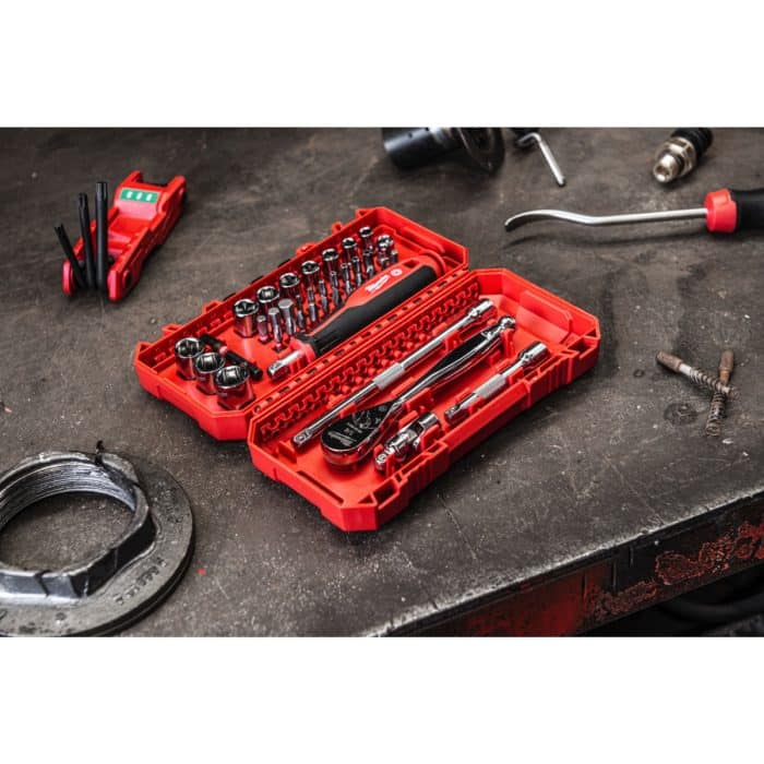 SET NASADNIH KLJUČEVA 1/4 38 KOM MILWAUKEE 4932498381 - Slika 4