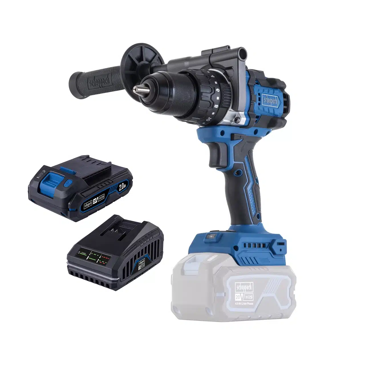 CD1502 Scheppach SET aku udarna bušilica odvijač Brushless IXES BC-CD150-XSS4 - Slika 1