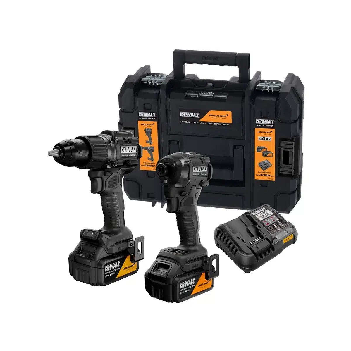 DCK222MP2T2 DeWALT set aku bušilica odvijač + udarni odvijač MCLAREN F1 TEAM DCK2222MP2T - Slika 1