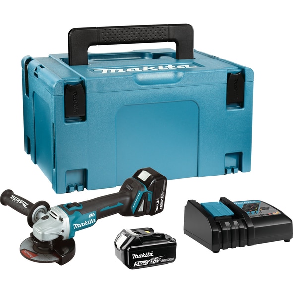 DGA504RTJ Aku kutna brusilica Makita DGA504RTJ 18V 125mm - Slika 1