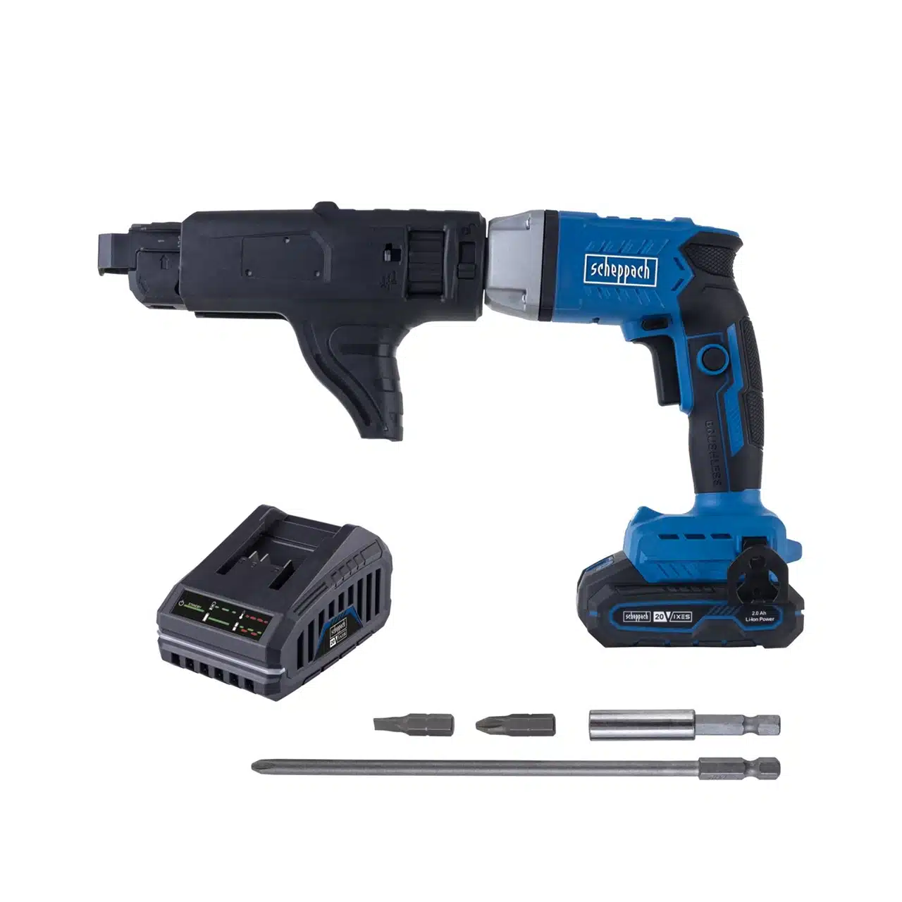 DWD400MS2 Scheppach aku zavrtač šauber Brushless IXES BC-DWD400MS-X Set S 1x2Ah - Slika 1